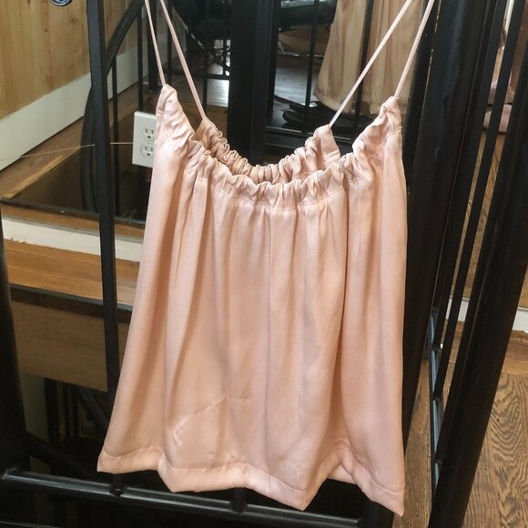Helmut Lang Pink Silk Tank Top - Picture 1 of 3